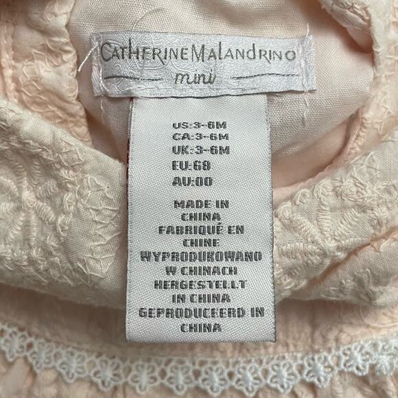 Catherine Malandrino Patterned Pink Short Baby Dress Size 3-6 Months Coquette‎ - Picture 2 of 7